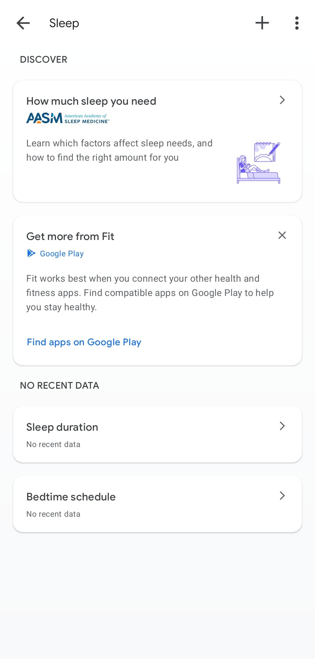 track sleep with google fit