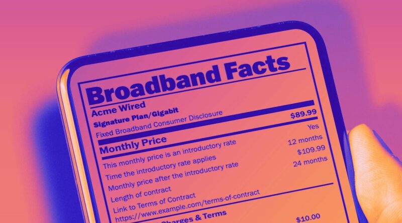 Examples of FCC Broadband customer labels